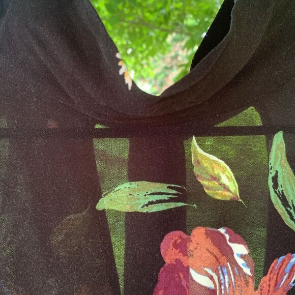 Free People Black Dress with Flowers open Back M - Picture 3 of 5